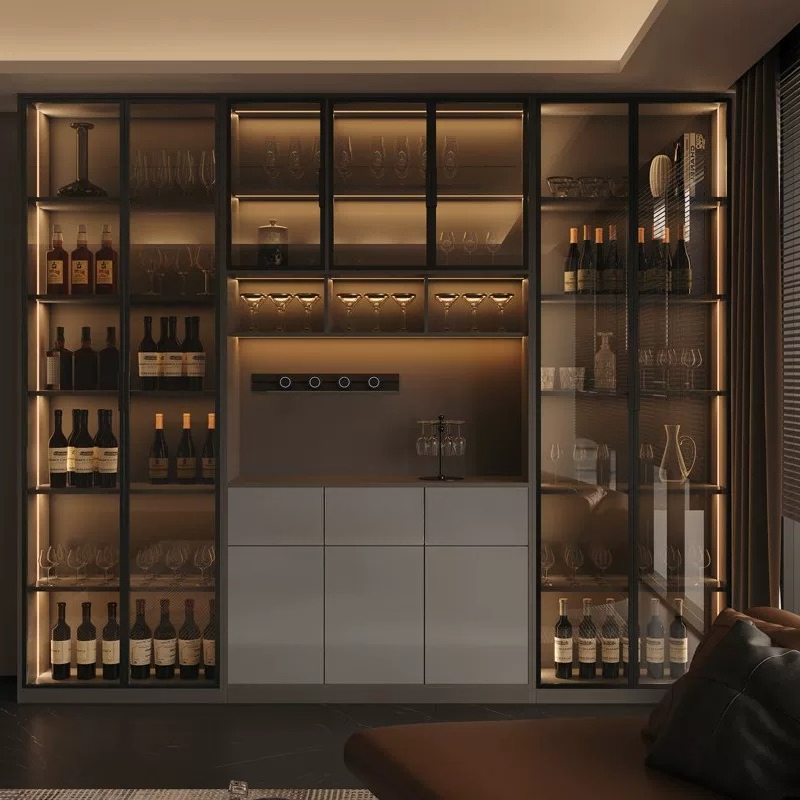 Wine & Beer Shop - Mobiletto portabottiglie di lusso leggero in