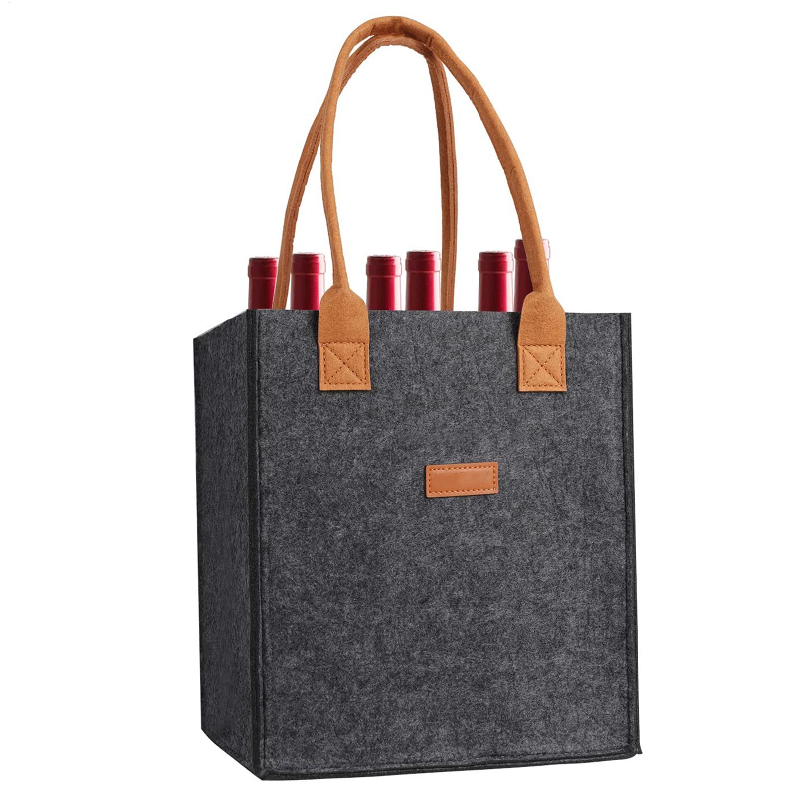 Beer Wine Grocery - Borsa tote per bicchiere di vino
